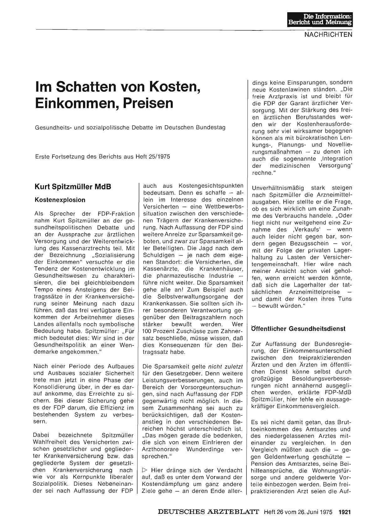 Vorschauseite 1: Im Schatten von Kosten, Einkommen, Preisen