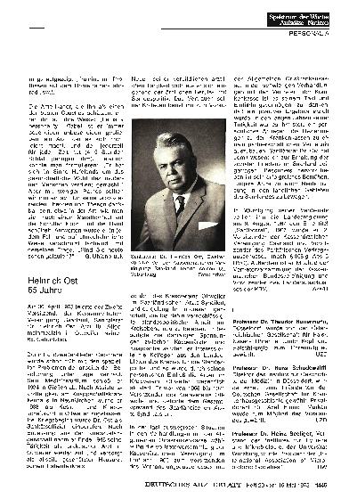 Vorschauseite 1: Heinrich Ost 65 Jahre
