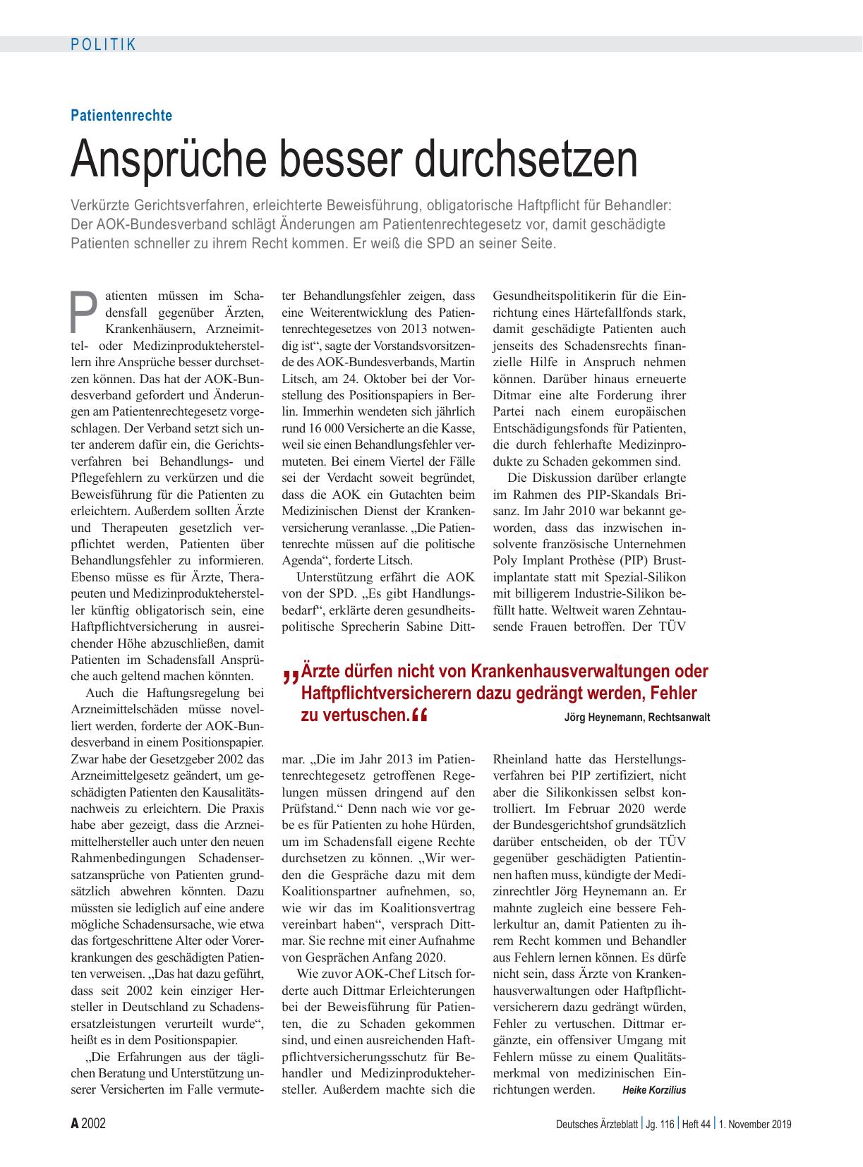 Vorschauseite 1: Patientenrechte: Ansprüche besser durchsetzen