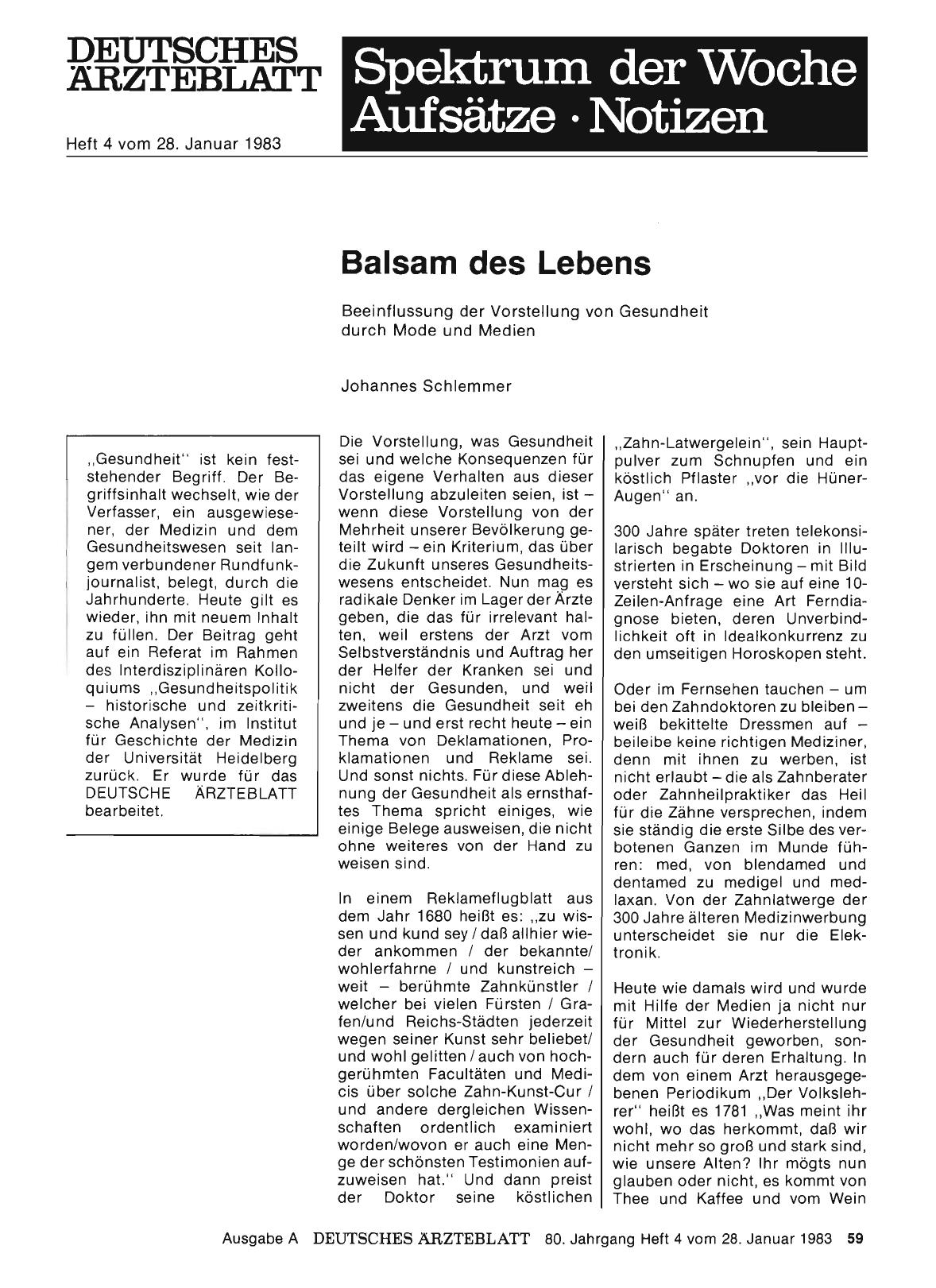 Vorschauseite 1: Balsam des Lebens