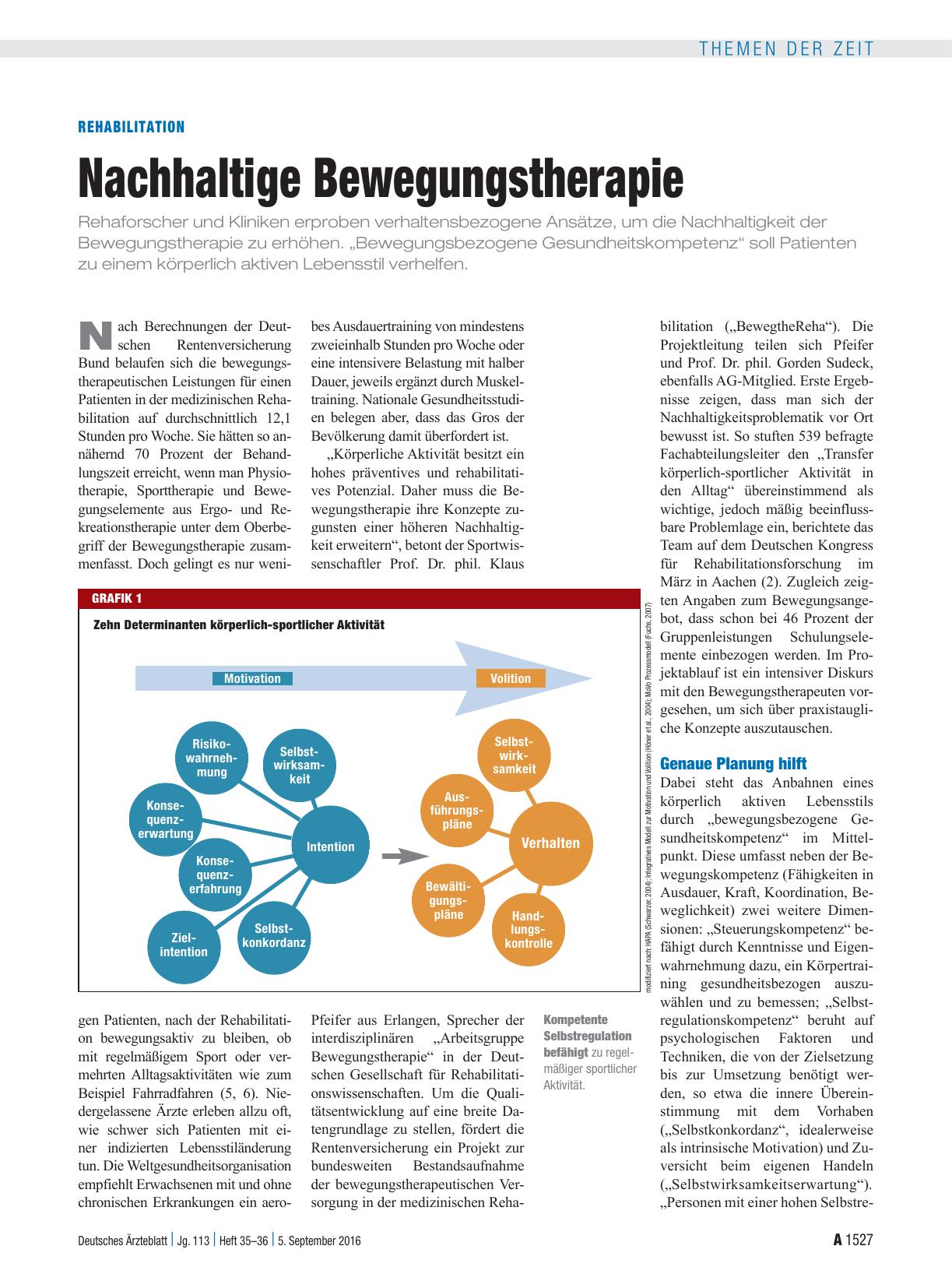 Vorschauseite 1: Rehabilitation: Nachhaltige Bewegungstherapie