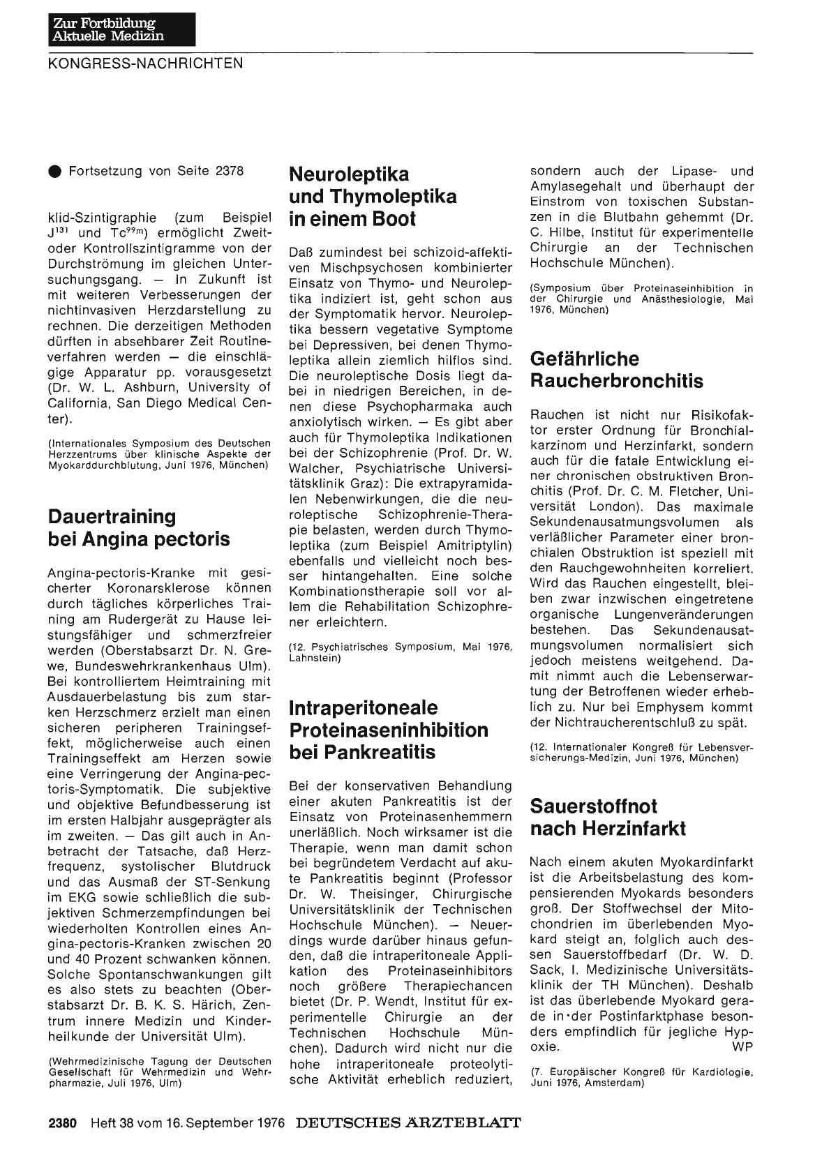 Vorschauseite 1: Sauerstoffnot nach Herzinfarkt