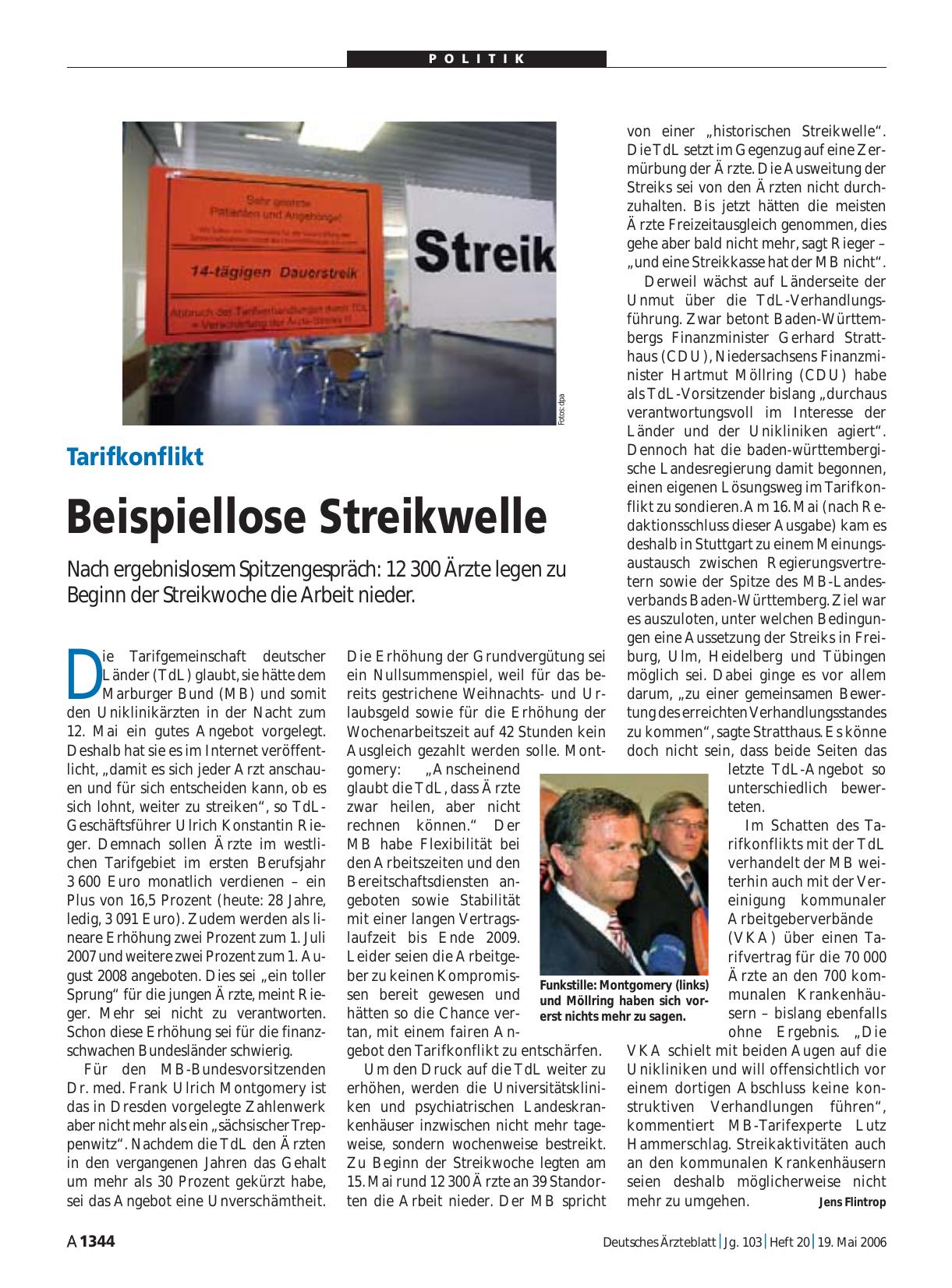 Vorschauseite 1: Tarifkonflikt: Beispiellose Streikwelle