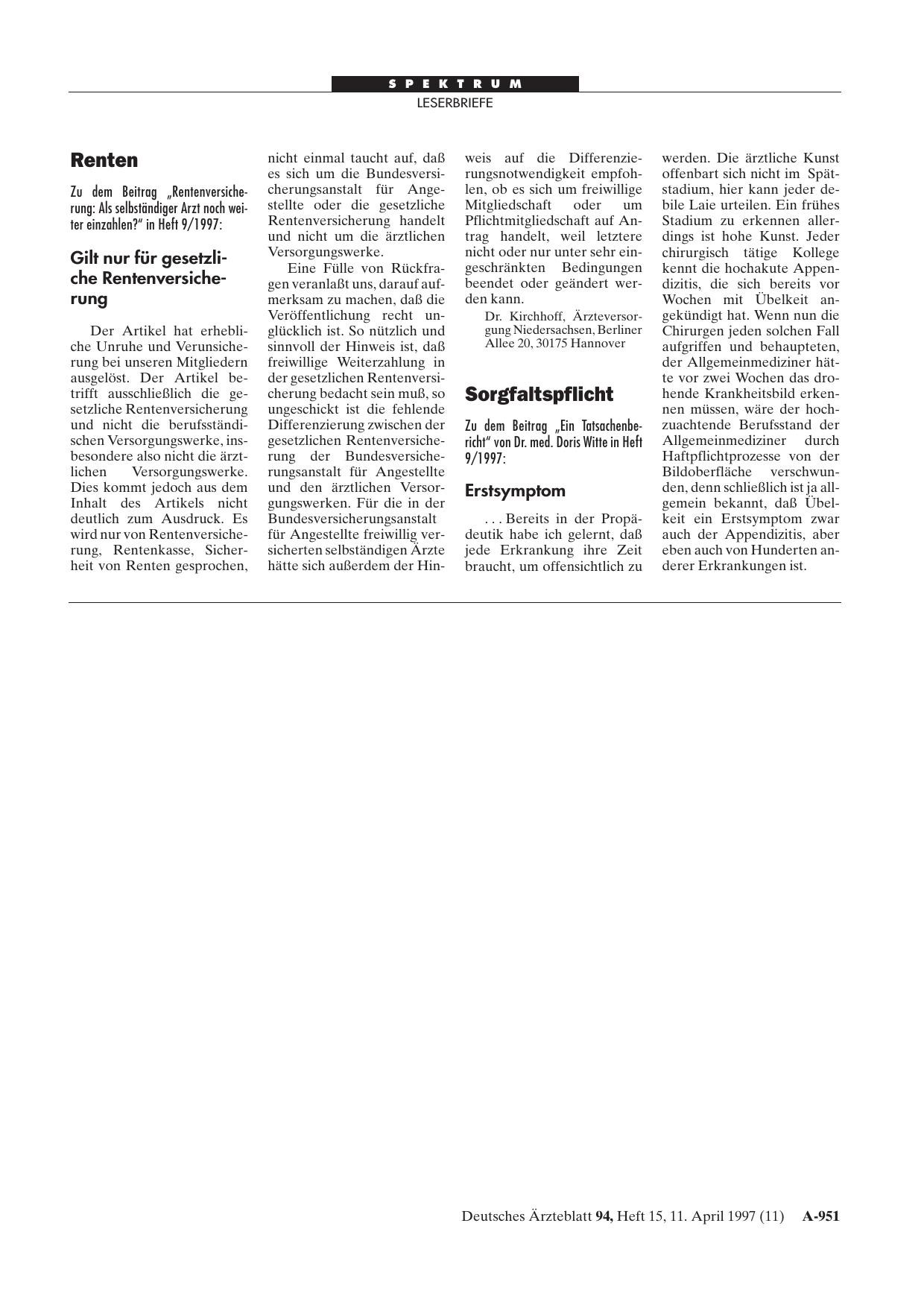 Vorschauseite 1: Sorgfaltspflicht: Erstsymptom