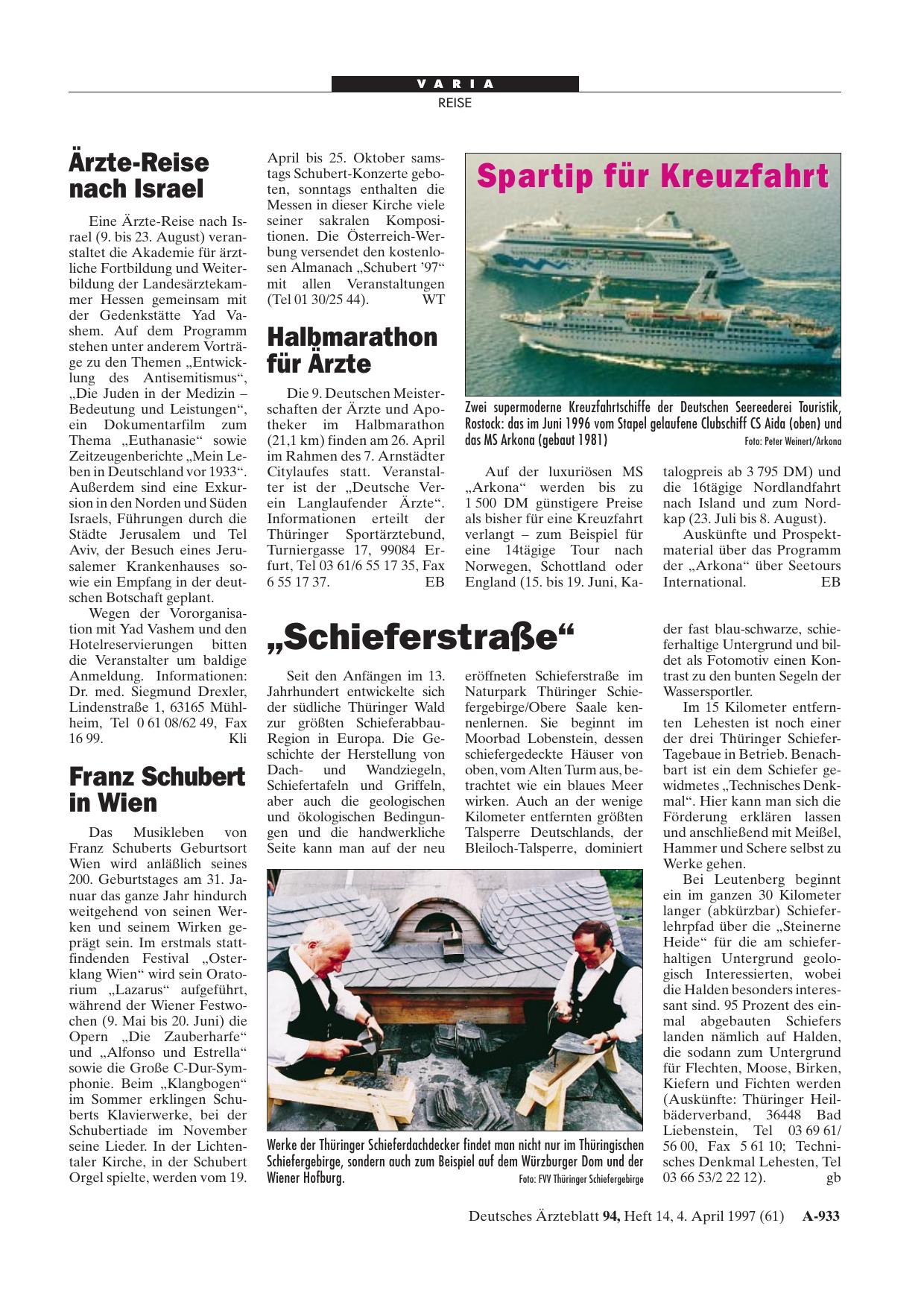 Vorschauseite 1: Ärzte-Reise nach Israel