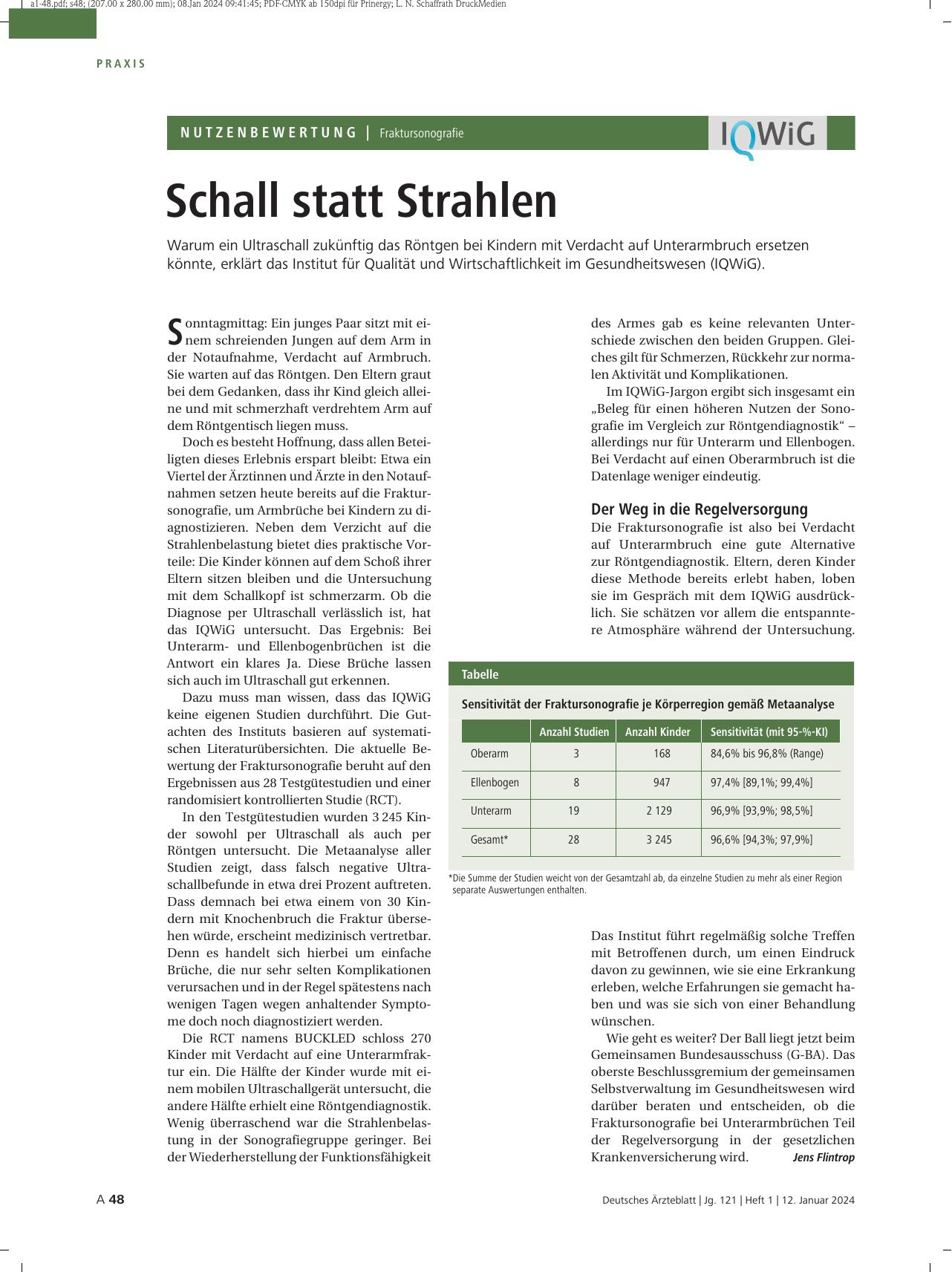 Vorschauseite 1: Fettschallsonografie: Schall statt Strahlen