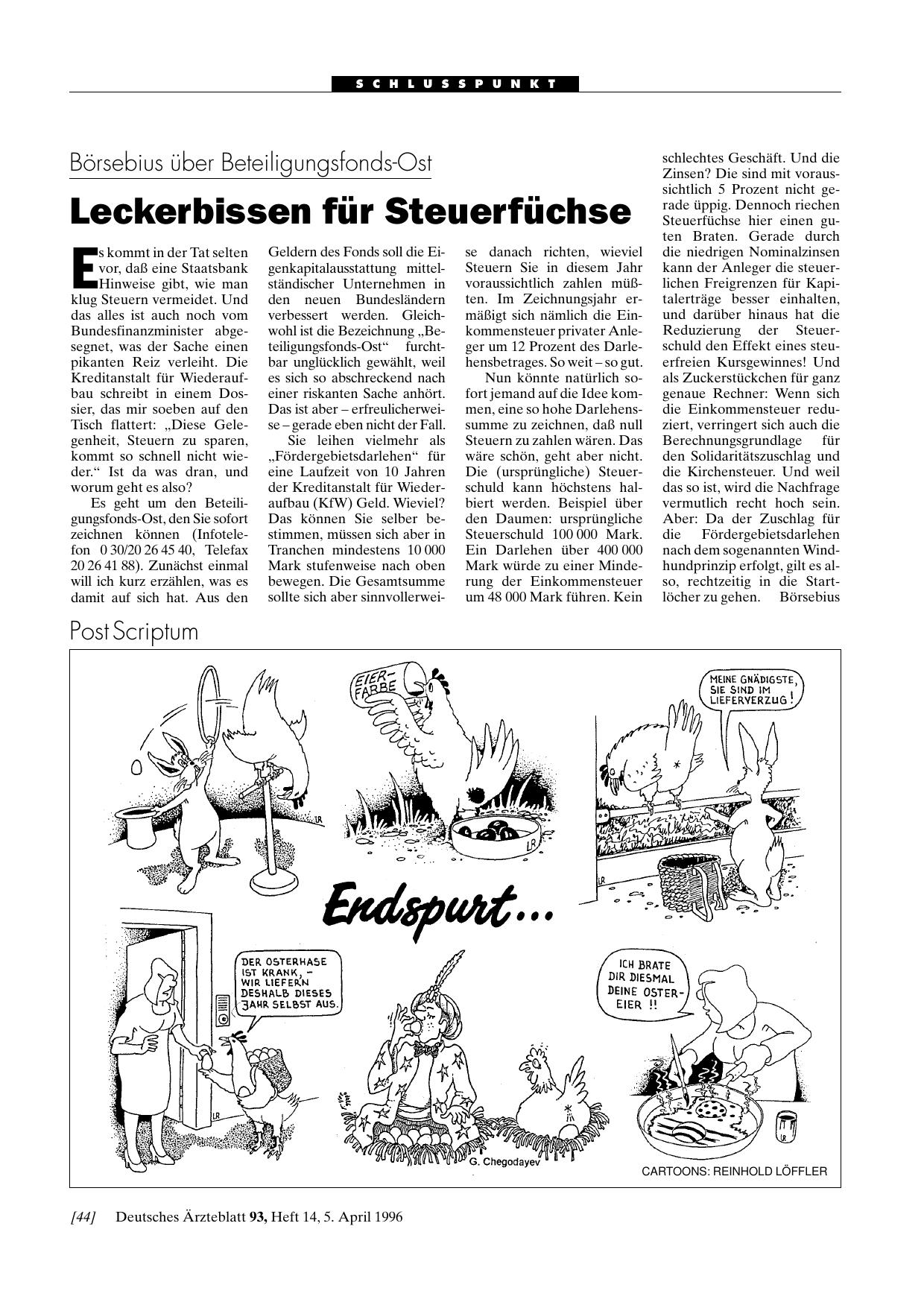 Vorschauseite 1: Börsebius über Beteiligungsfonds-Ost: Leckerbissen für Steuerfüchse
