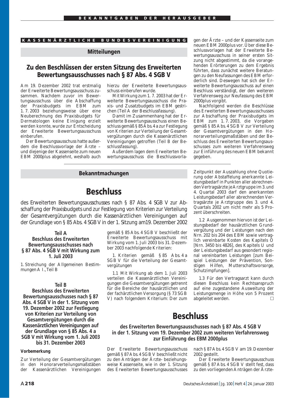 Vorschauseite 1: Beschluss