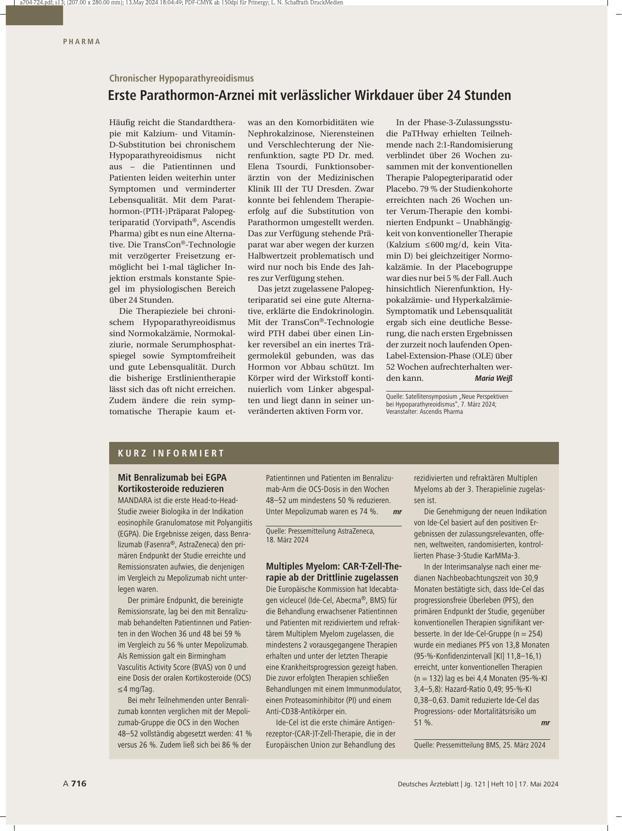 Vorschauseite 1: Kurz informiert.