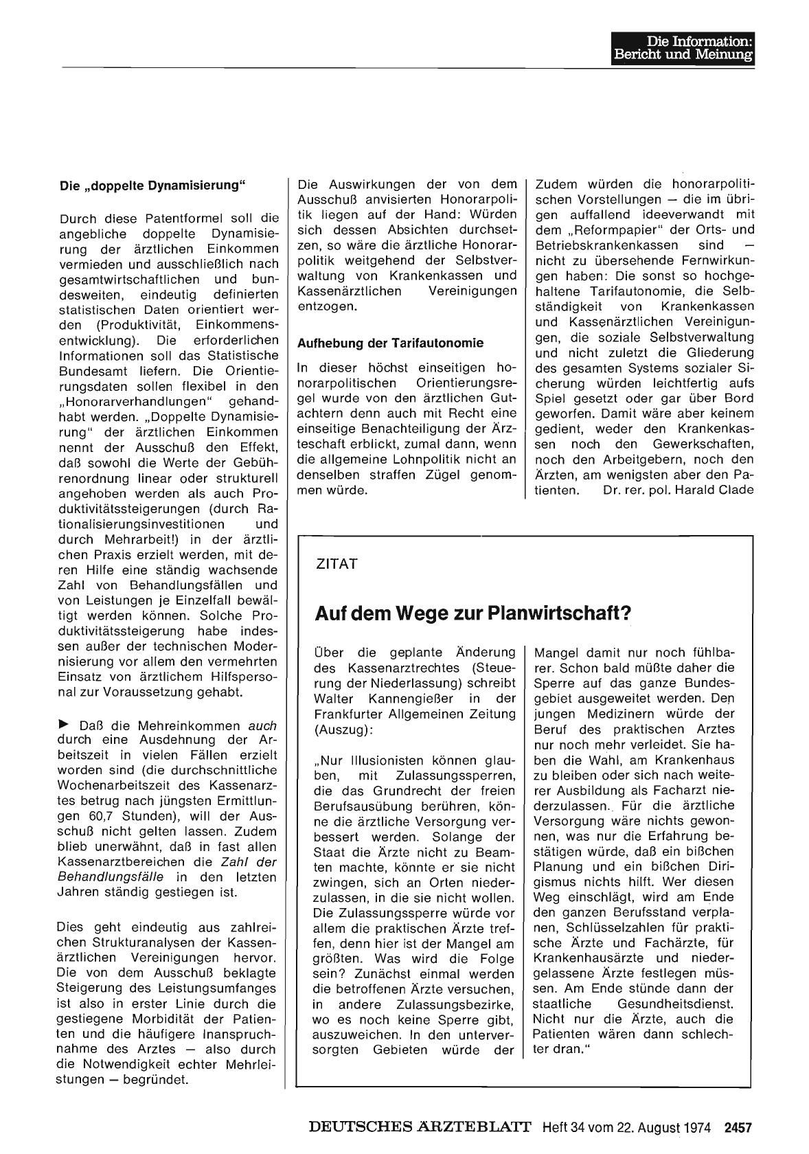 Vorschauseite 1: Auf dem Wege zur Planwirtschaft?