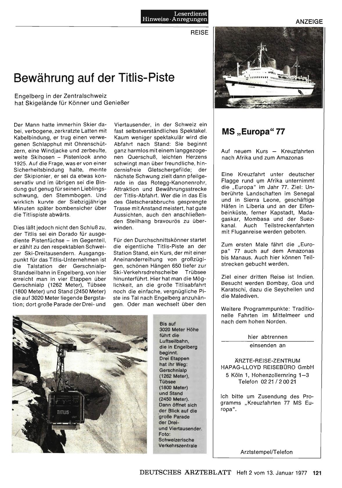 Vorschauseite 1: Bewährung auf der Titlis-Piste
