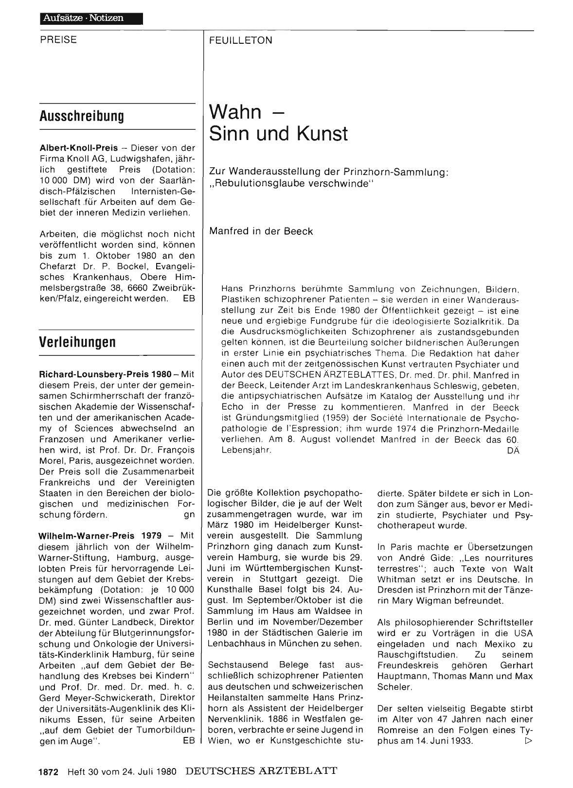 Vorschauseite 1: Ausschreibung