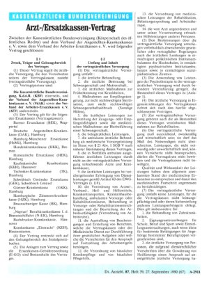 Vorschauseite 1: Arzt-/Ersatzkassen-Vertrag