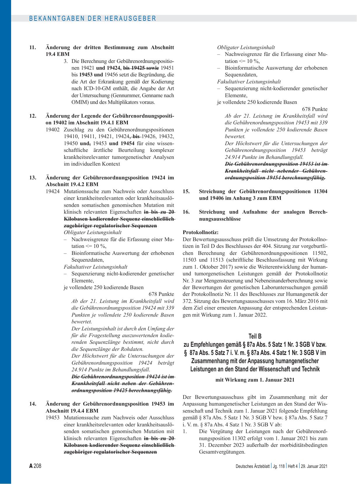 Vorschauseite 4: Beschluss des Bewertungsausschusses nach § 87 Abs. 1 Satz 1 SGB V in seiner 544. Sitzung (schriftliche Beschlussfassung)