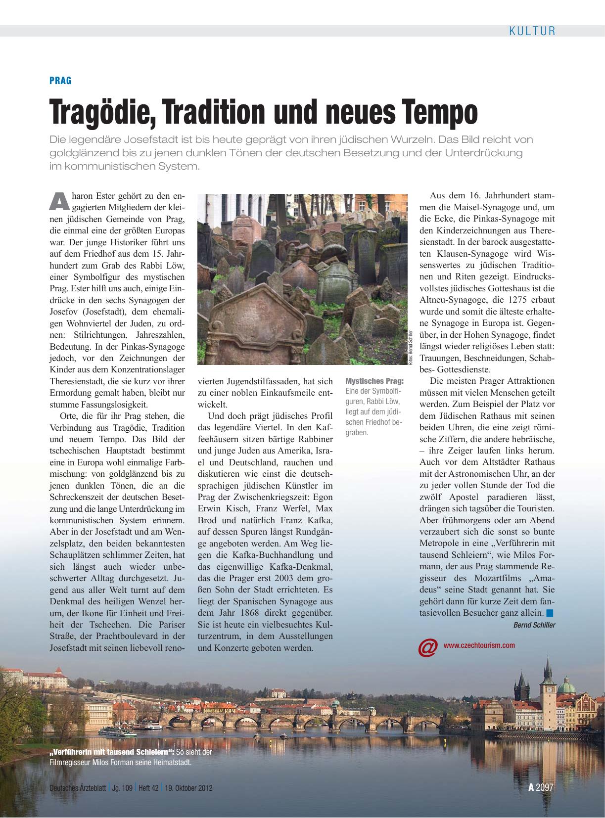 Vorschauseite 1: Prag: Tragödie, Tradition und neues Tempo