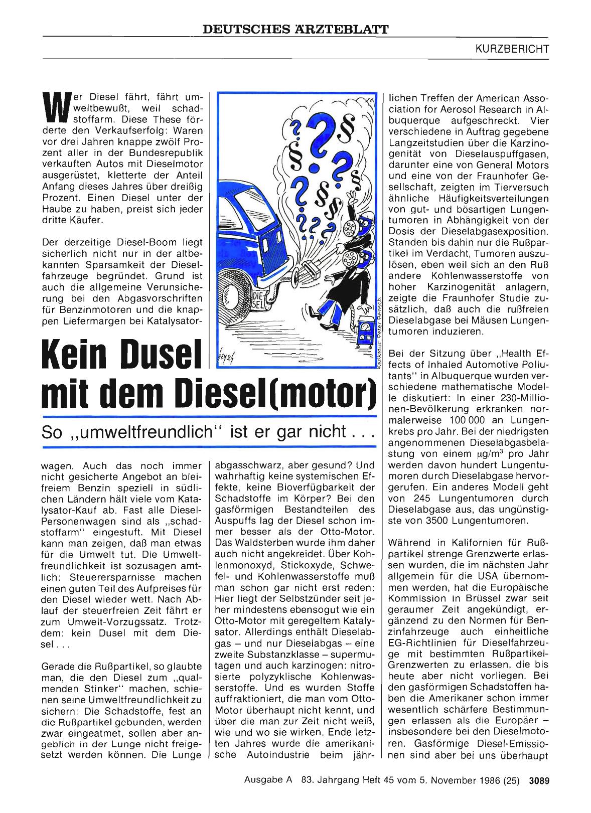 Vorschauseite 1: Kein Dusel mit dem Diesel(motor)