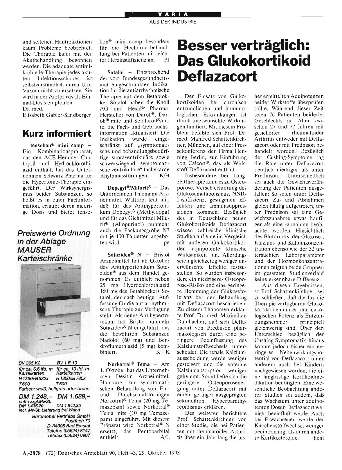 Vorschauseite 1: Kurz informiert: Sotalo