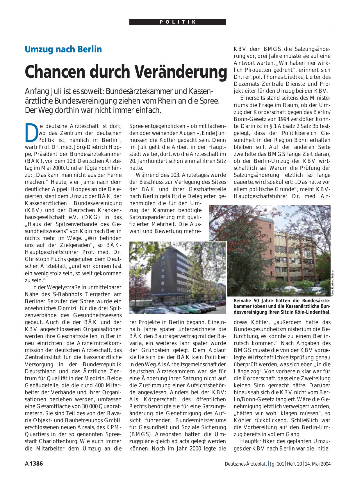 Vorschauseite 1: Umzug nach Berlin: Chancen durch Veränderung