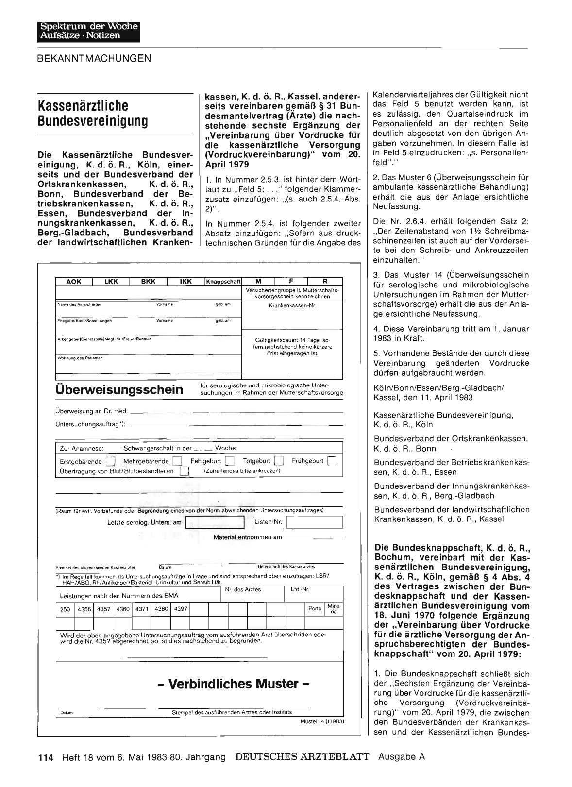 Vorschauseite 1: Kassenärztliche Bundesvereinigung