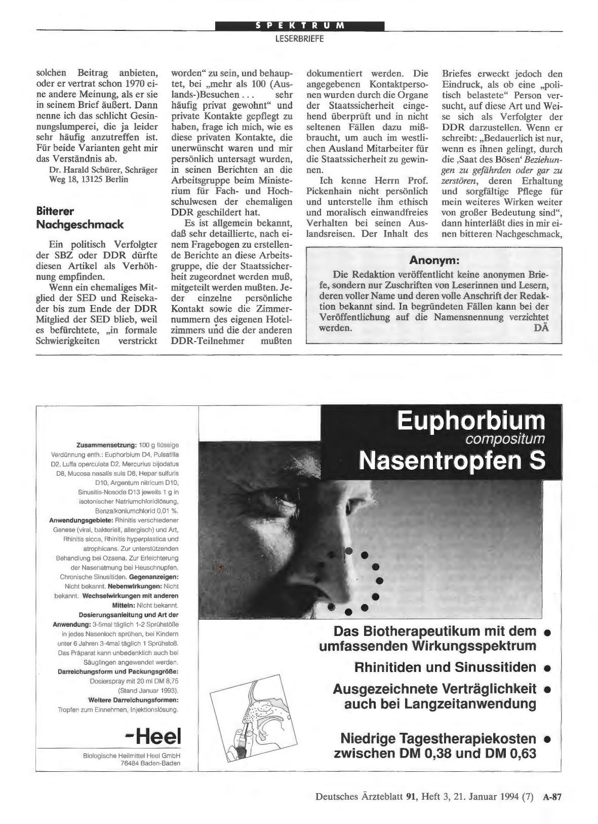 Vorschauseite 1: Vergangenheit: Bitterer Nachgeschmack