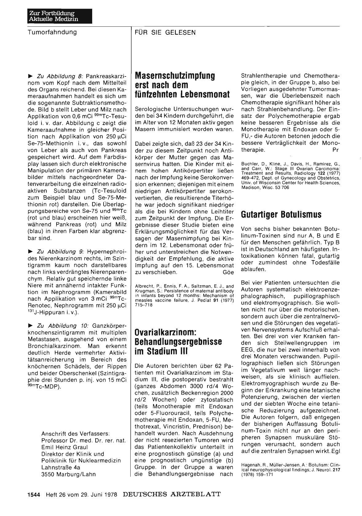 Vorschauseite 1: Gutartiger Botulismus