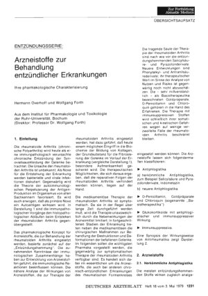 Vorschauseite 1: Entzündungsserie: Arzneistoffe zur Behandlung entzündlicher Erkrankungen