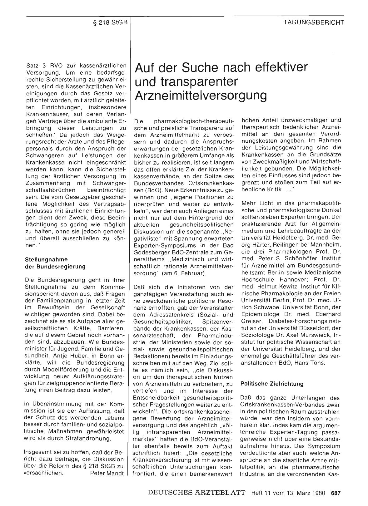 Vorschauseite 1: Auf der Suche nach effektiver und transparenter Arzneimittelversorgung