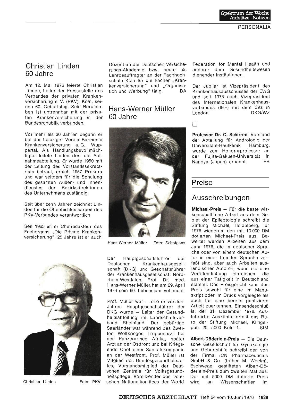 Vorschauseite 1: Ausschreibungen