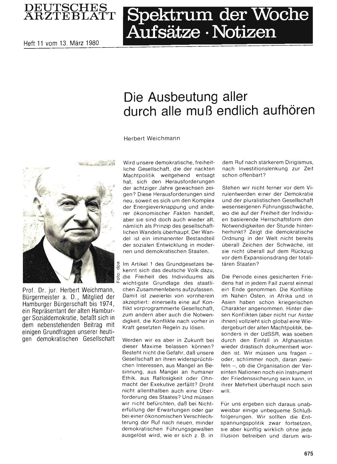 Vorschauseite 1: Die Ausbeutung aller durch alle muß endlich aufhören