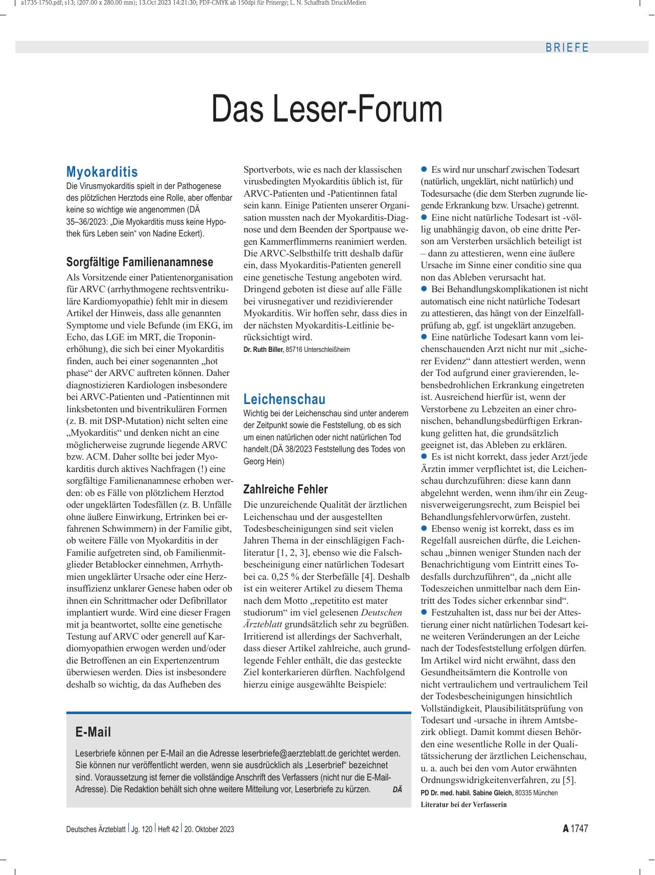 Vorschauseite 1: Leichenschau: Zahlreiche Fehler