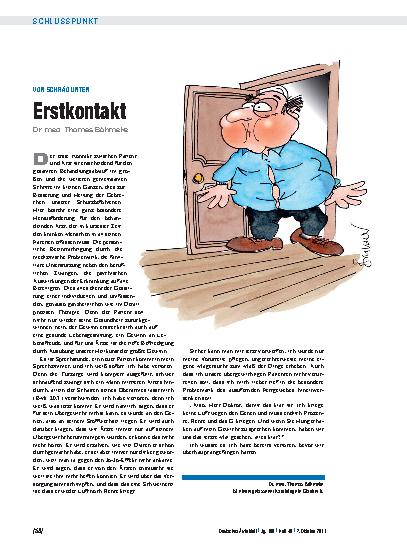 Vorschauseite 1: Von schräg unten: Erstkontakt