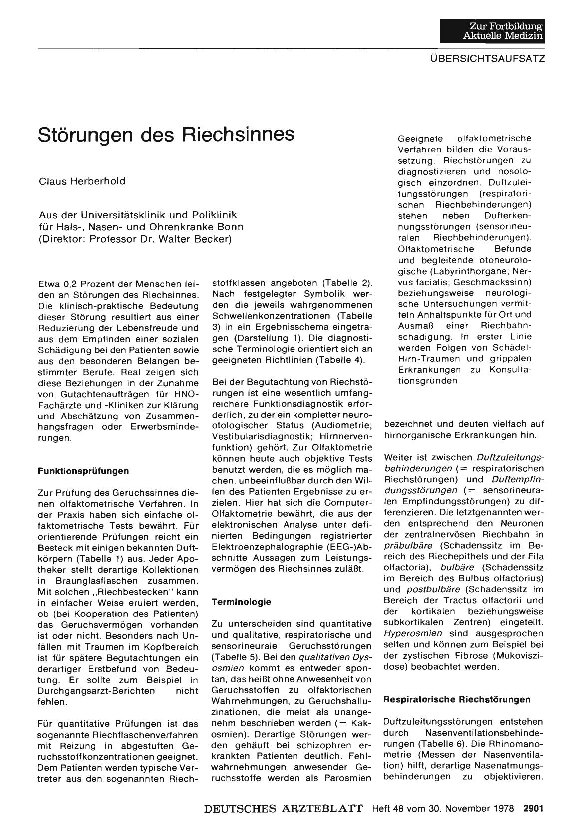 Vorschauseite 1: Störungen des Riechsinnes