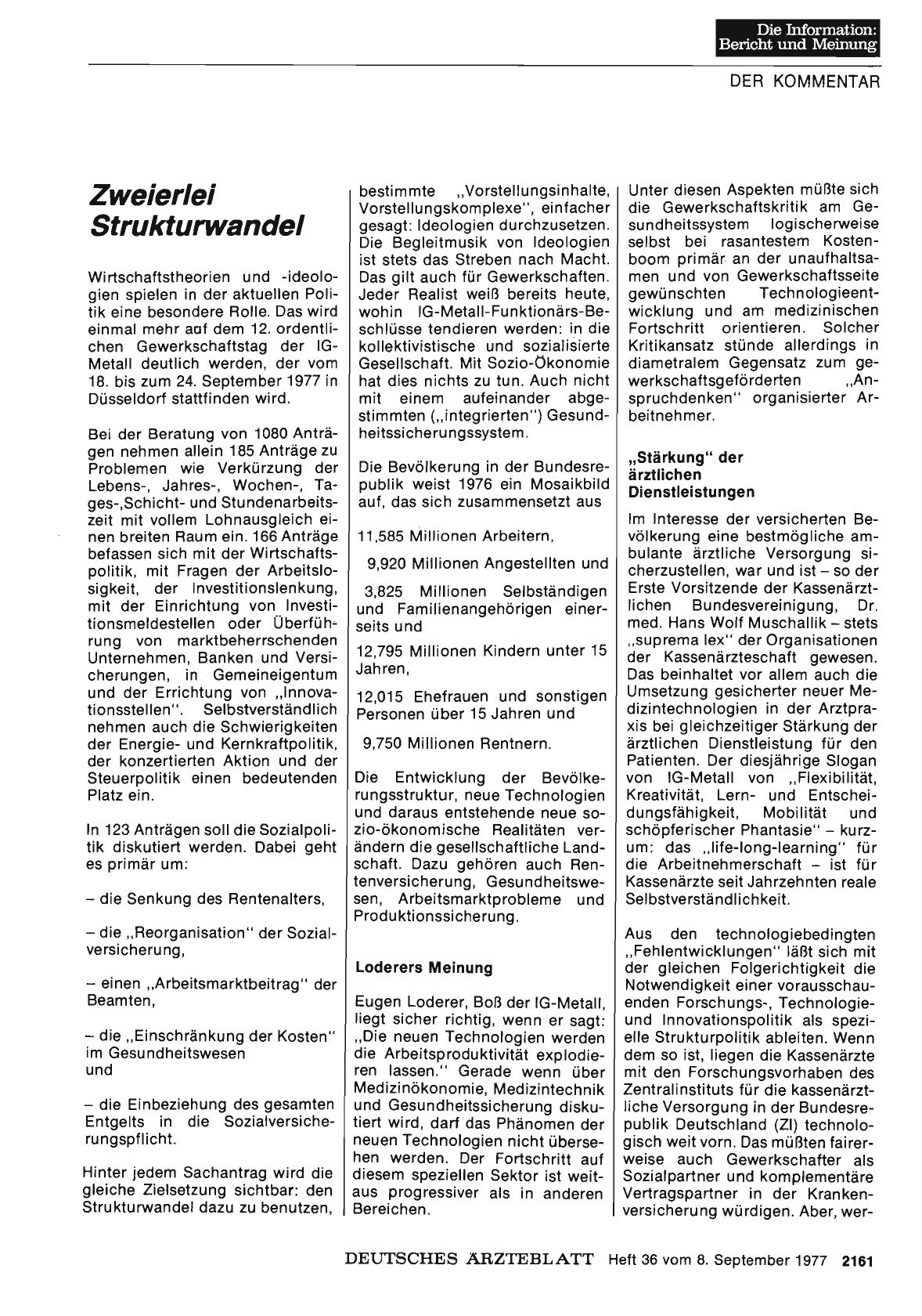 Vorschauseite 1: Zweierlei Strukturwandel