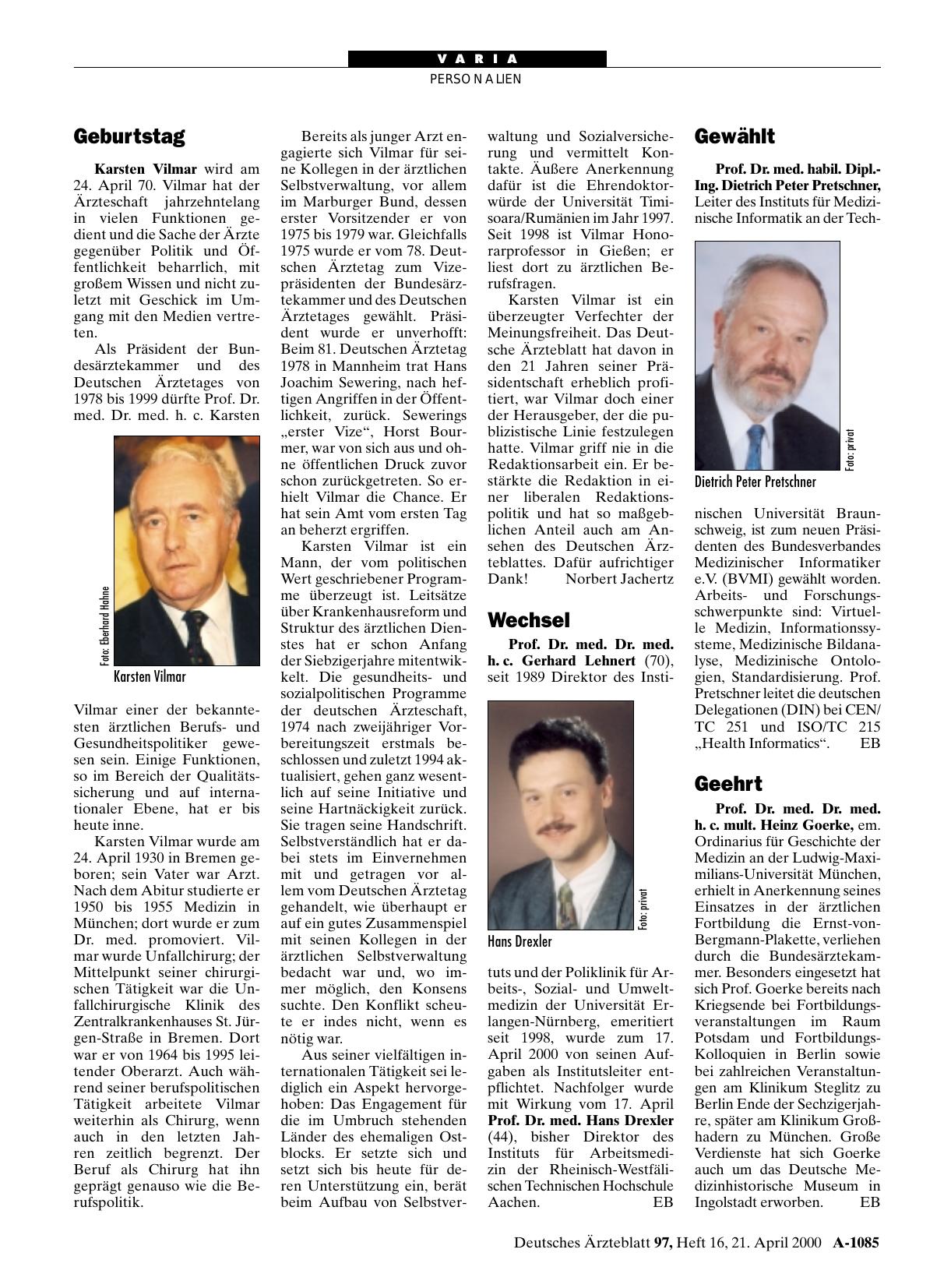 Vorschauseite 1: Geehrt