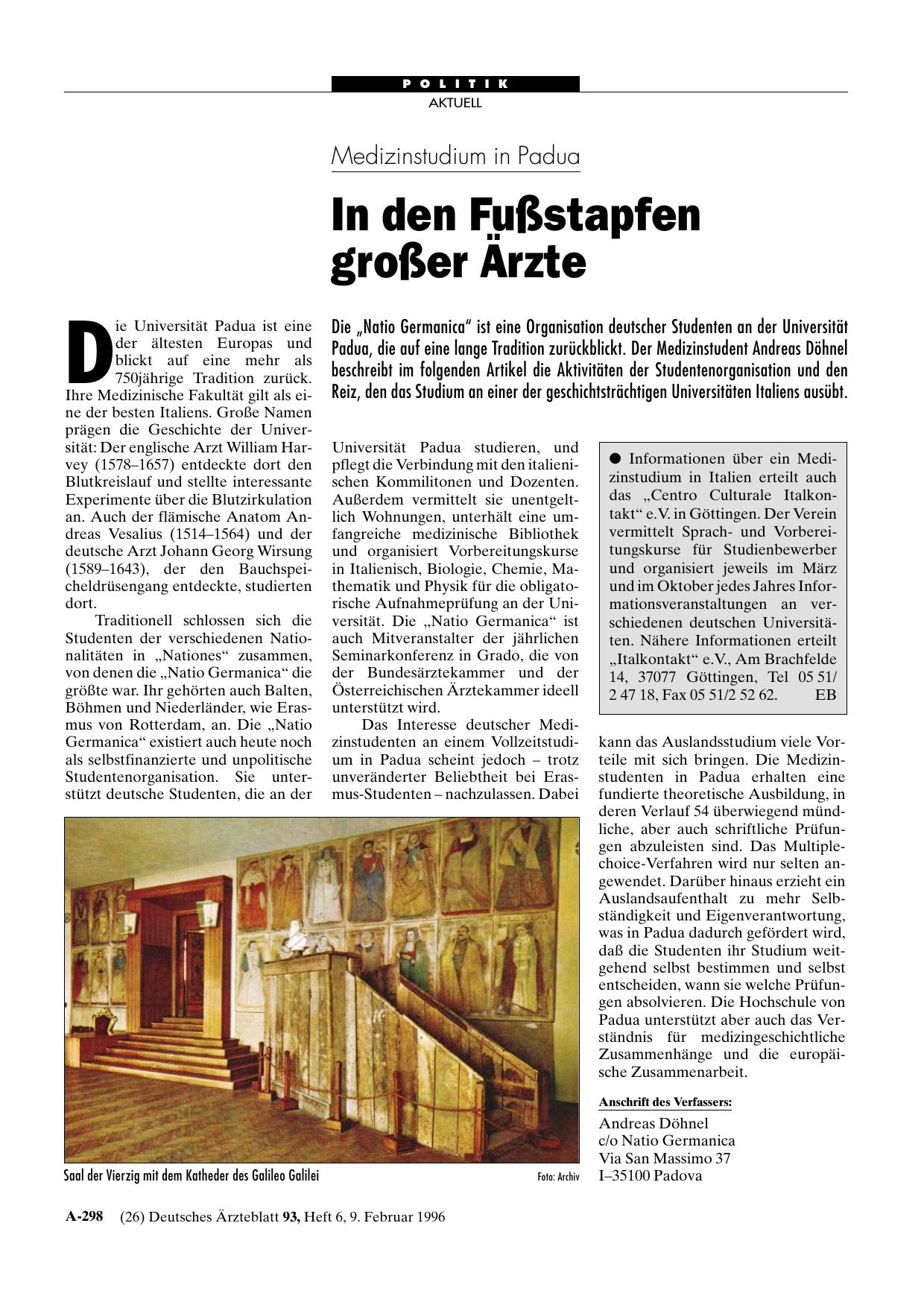Vorschauseite 1: Medizinstudium in Italien