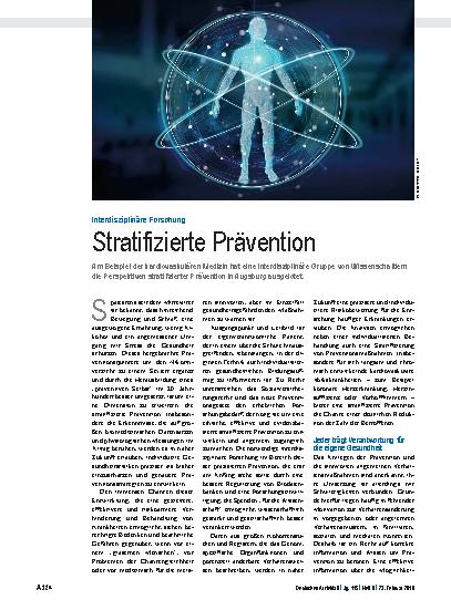 Vorschauseite 1: Interdisziplinäre Forschung: Stratifizierte Prävention