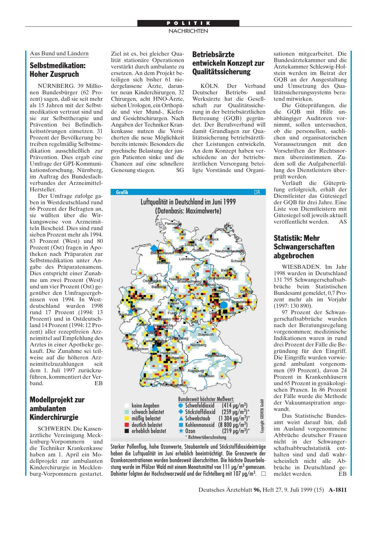 Vorschauseite 1: Statistik: Mehr Schwangerschaften abgebrochen