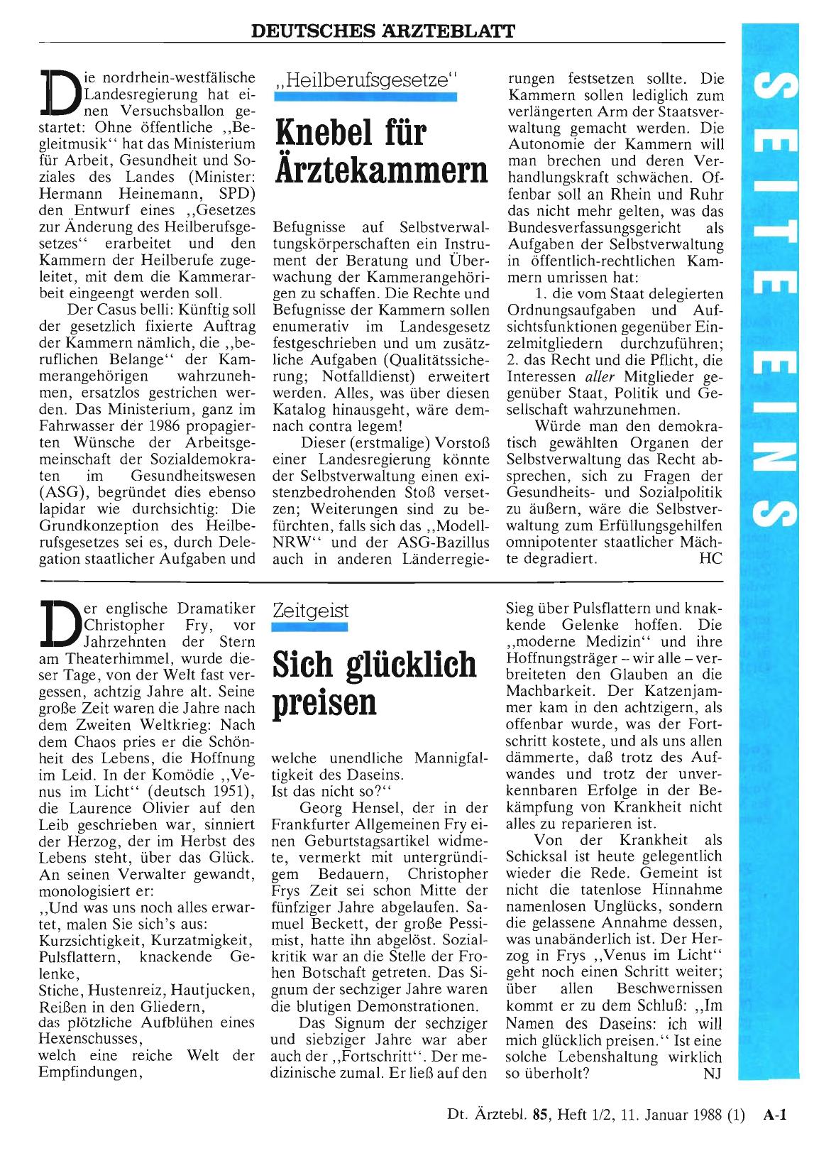 Vorschauseite 1: „Heilberufsgesetze“: Knebel für Ärztekammern