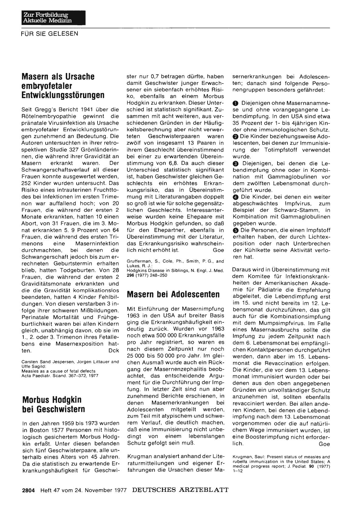 Vorschauseite 1: Morbus Hodgkin bei Geschwistern