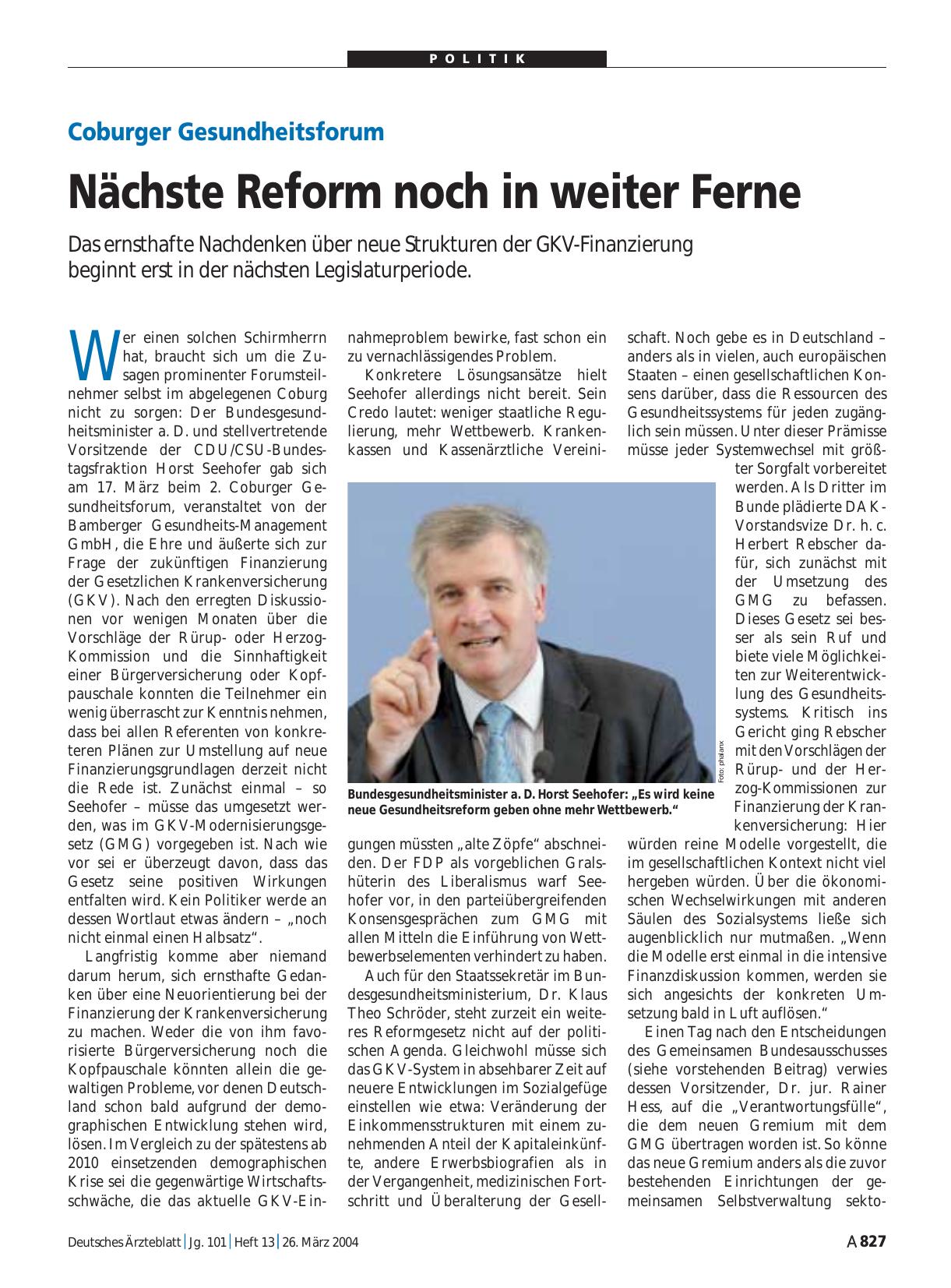 Vorschauseite 1: Coburger Gesundheitsforum: Nächste Reform noch in weiter Ferne