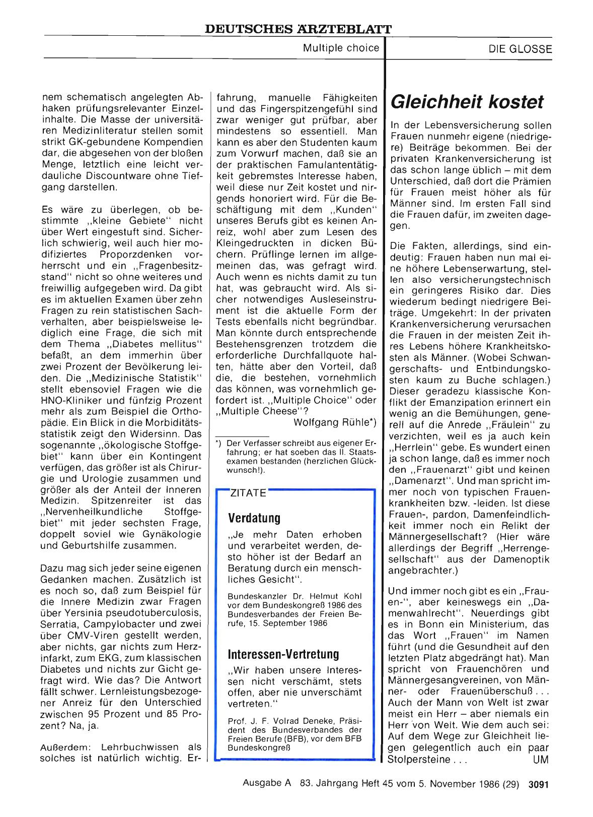Vorschauseite 1: Gleichheit kostet