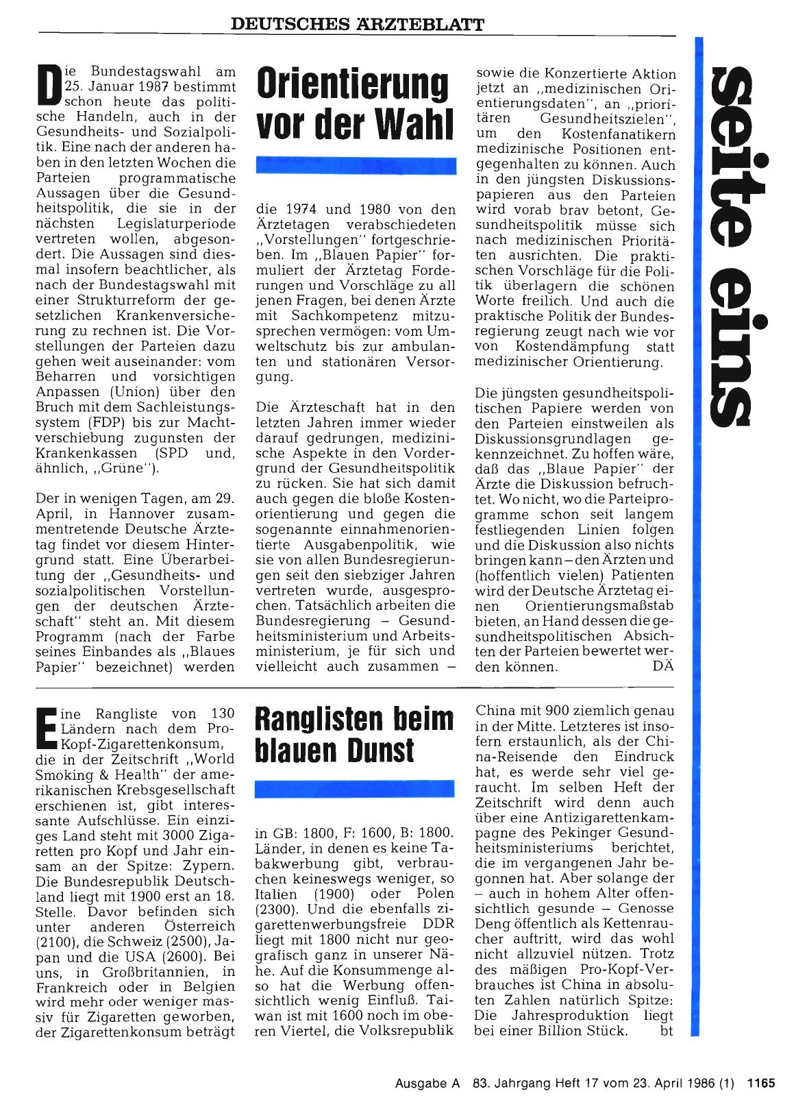 Vorschauseite 1: Orientierung vor der Wahl