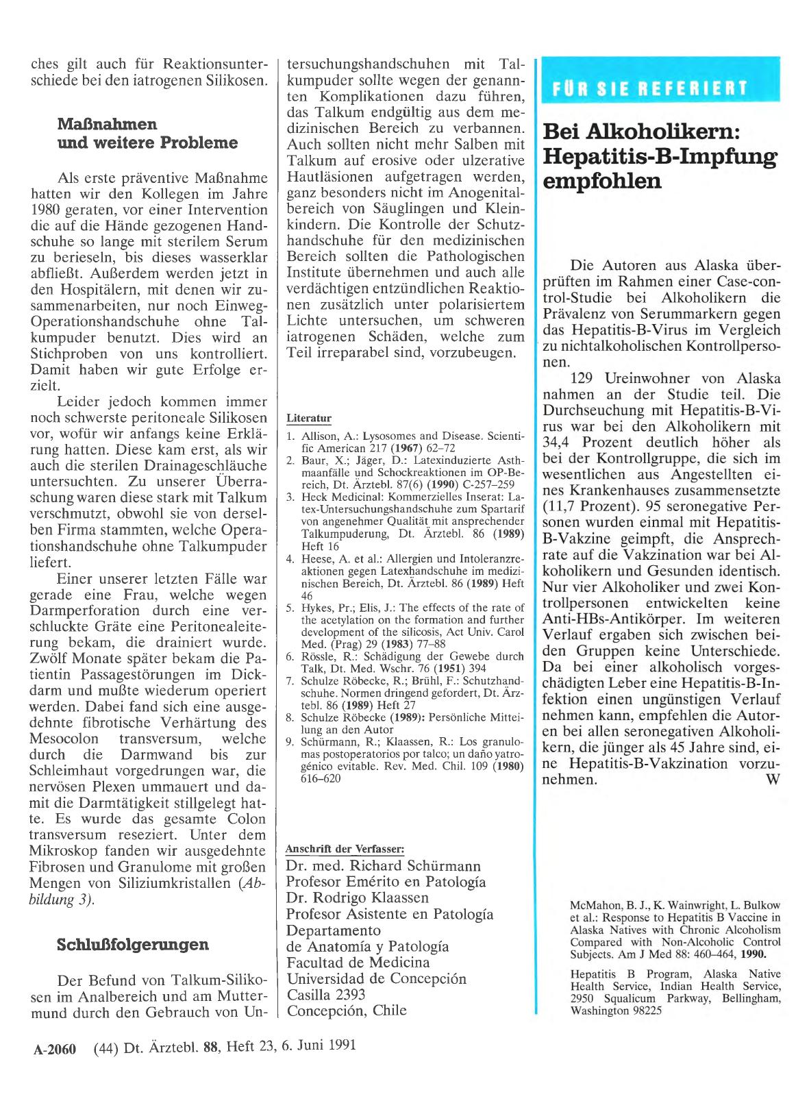 Vorschauseite 1: Bei Alkoholikern: Hepatitis-B-Impfung empfohlen