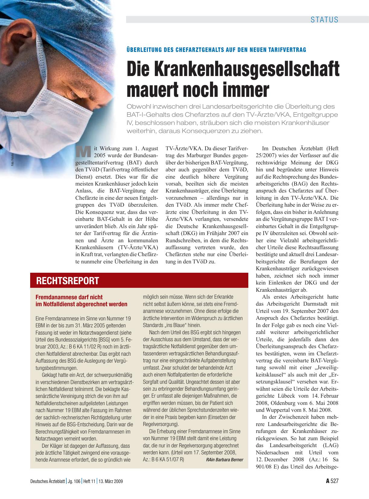 Vorschauseite 1: Fremdanamnese darf nicht im Notfalldienst abgerechnet werden