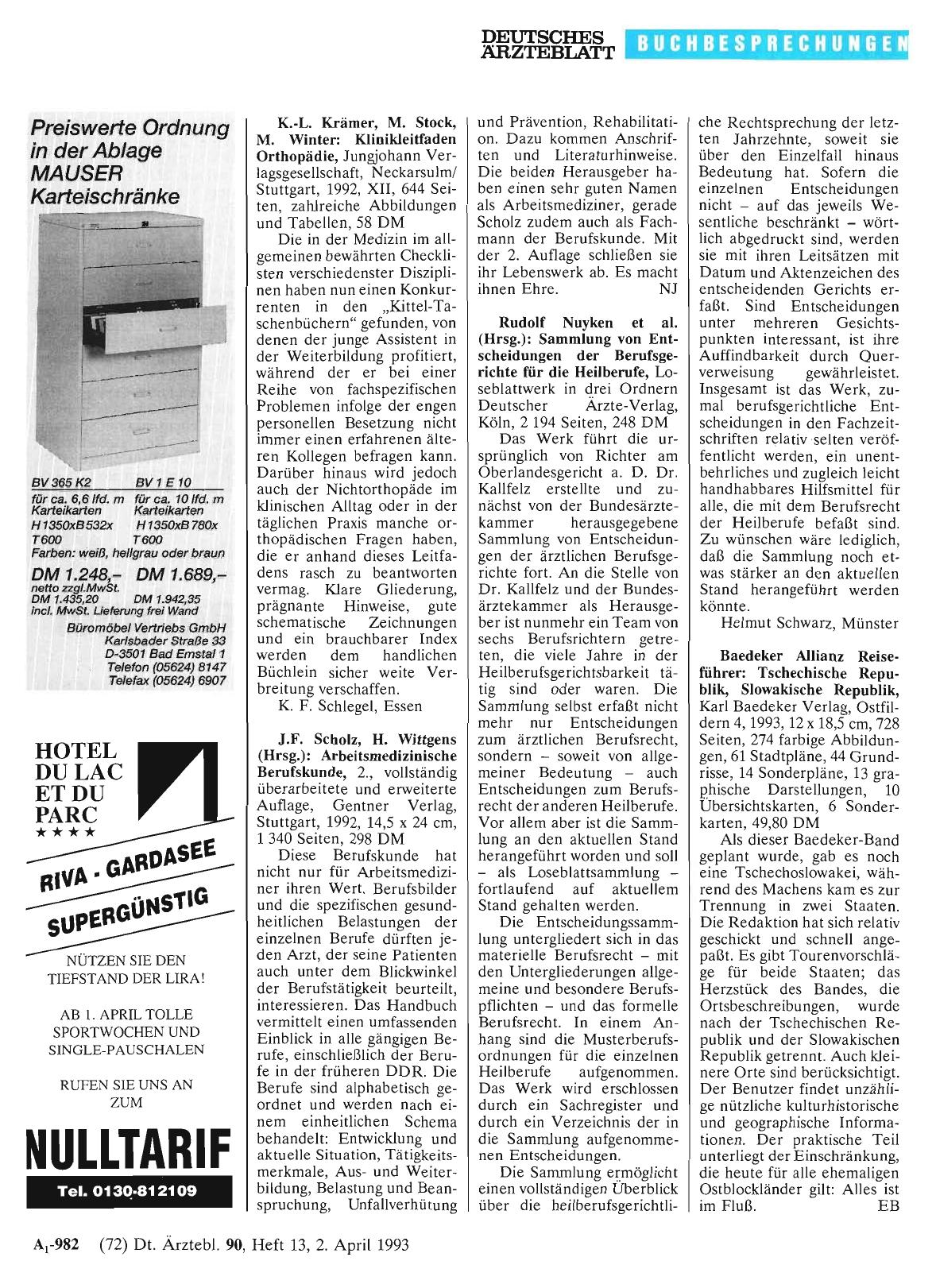 Vorschauseite 1: Rudolf Nuyken et al. (Hrsg. ): Sammlung von Entscheidungen der Berufsgerichte für die Heilberufe