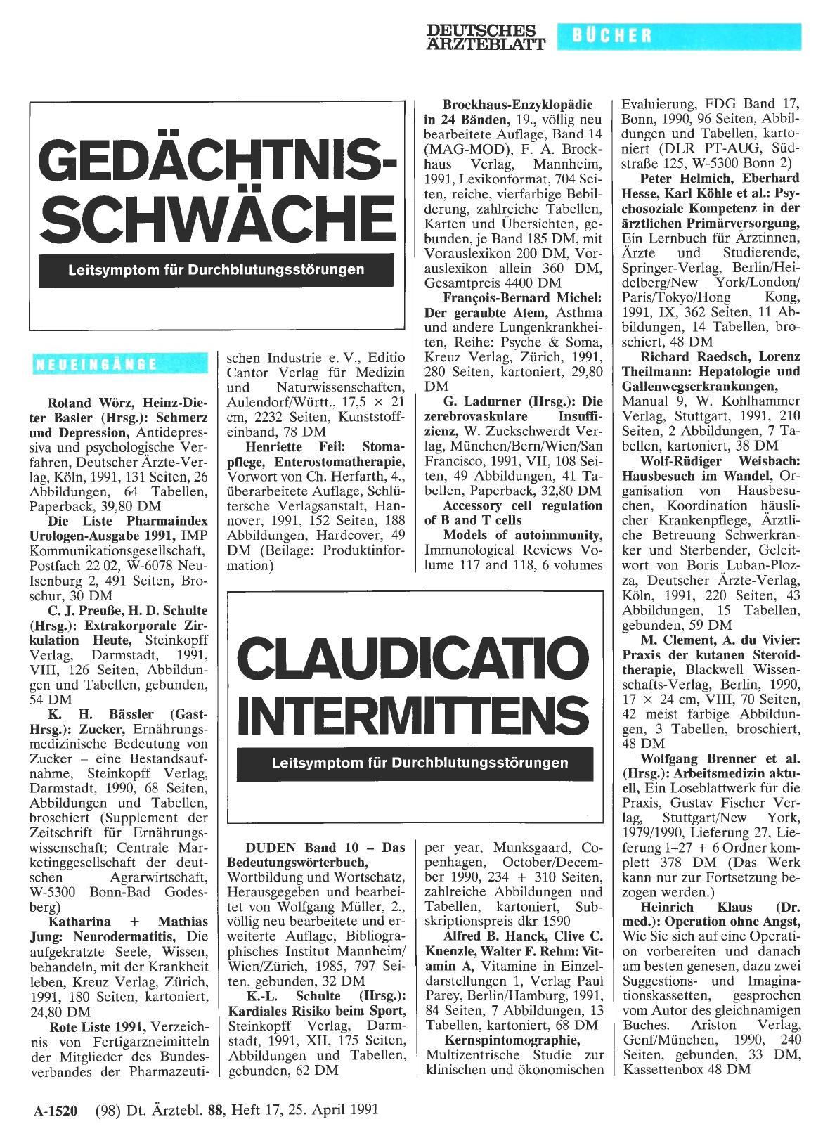 Vorschauseite 1: NEUEINGÄNGE