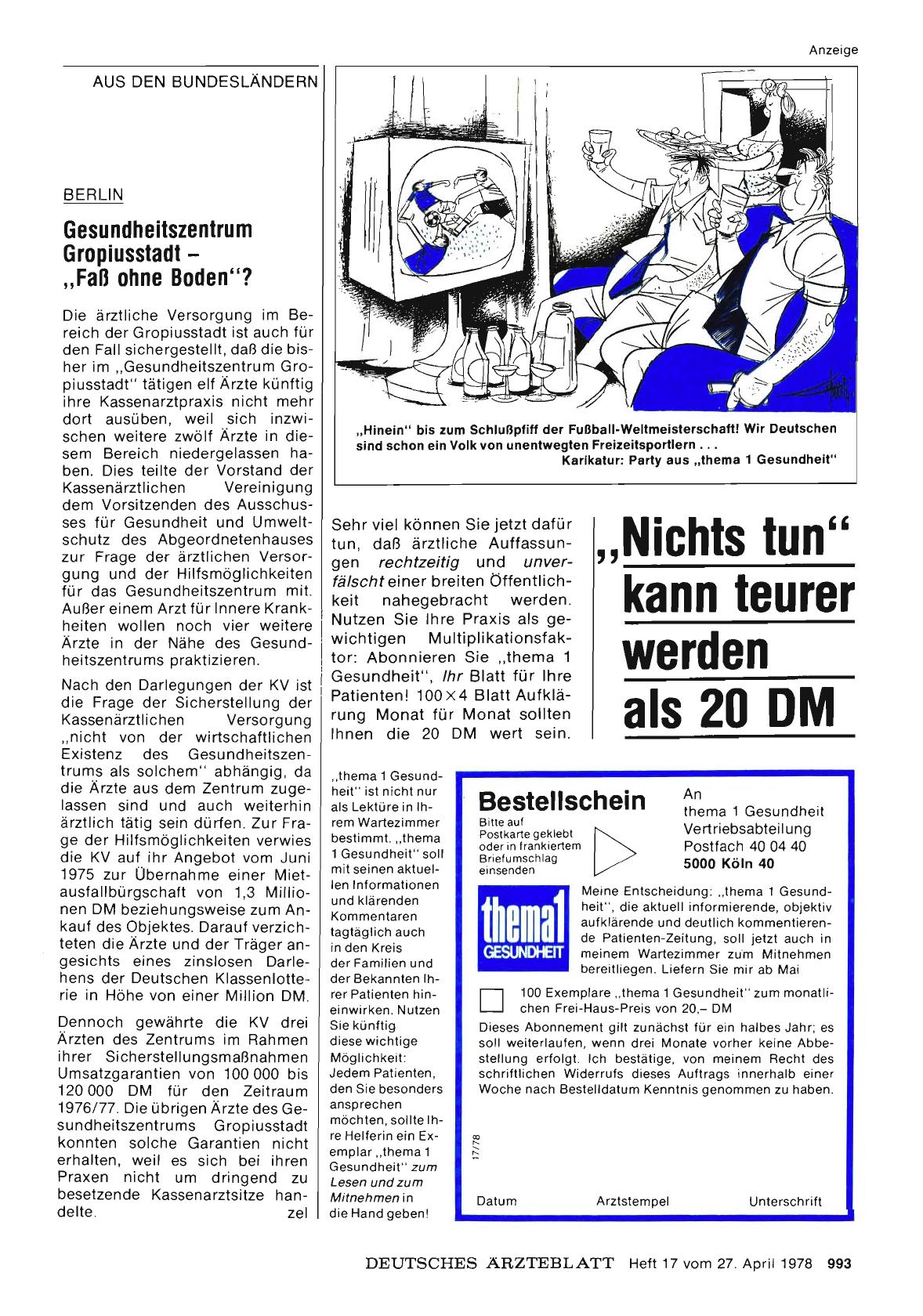 Vorschauseite 1: Berlin: Gesundheitszentrum Gropiusstadt — „Faß ohne Boden“?