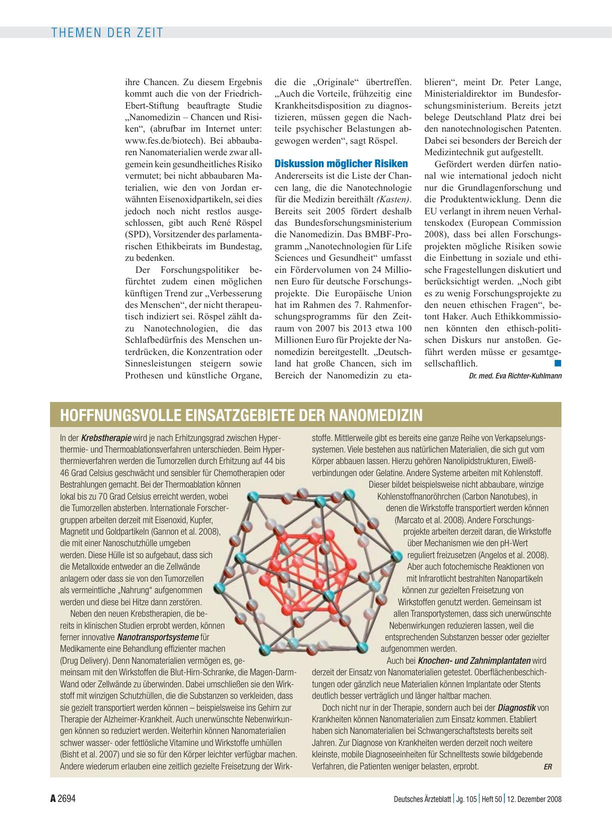 Vorschauseite 1: Hoffnungsvolle Einsatzgebiete der Nanomedizin