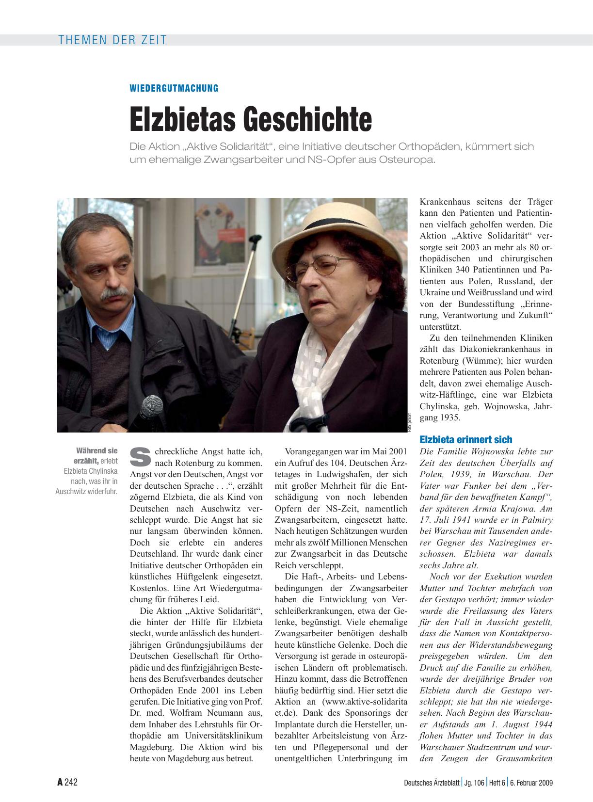 Vorschauseite 1: Wiedergutmachung: Elzbietas Geschichte