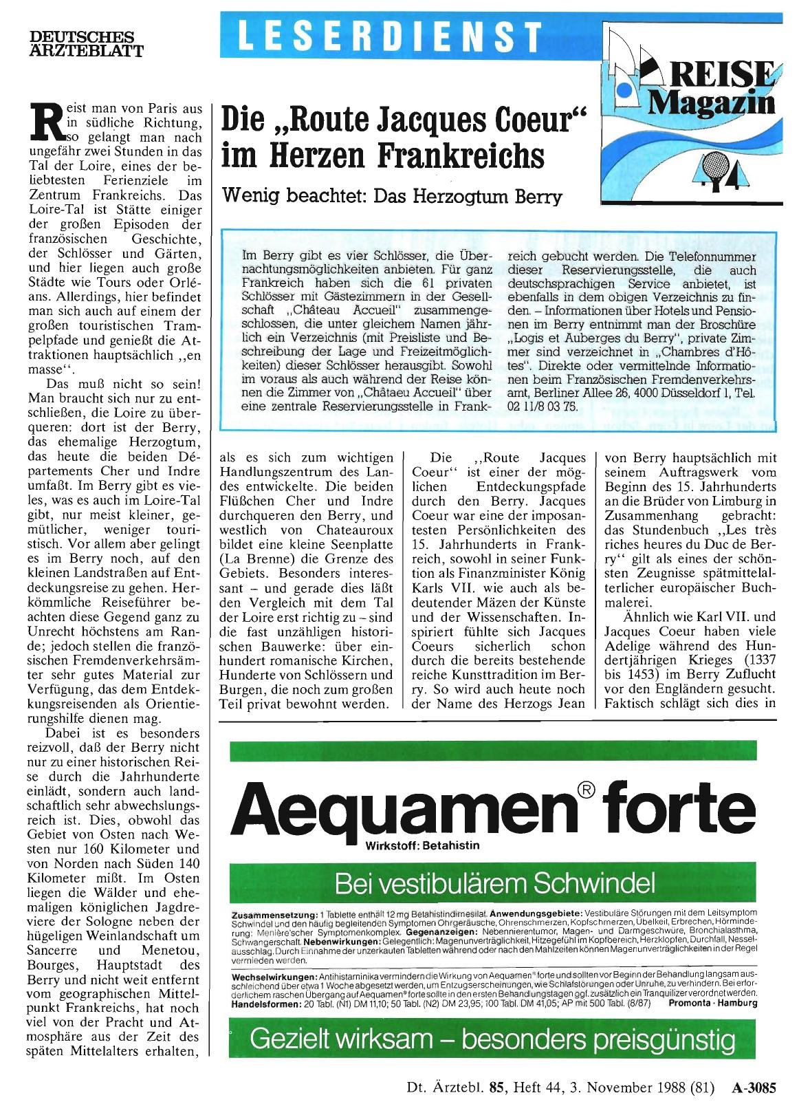 Vorschauseite 1: Die „Route Jacques Coeur“ im Herzen Frankreichs